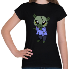 PRINTFASHION Kenny, a capybara zombi jelmezben - Női póló - Fekete