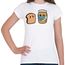 PRINTFASHION Kenyér és mogyoróvaj - Női póló - Fehér női póló