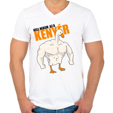 PRINTFASHION Kenyér - Férfi V-nyakú póló - Fehér