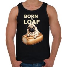 PRINTFASHION Kenyér mopsz - Férfi atléta - Fekete atléta, trikó