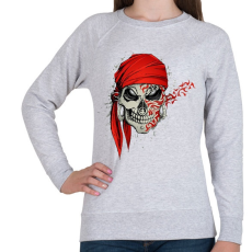 PRINTFASHION Kerchief koponya - Női pulóver - Sport szürke