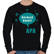 PRINTFASHION kérdezd anyát - Férfi pulóver - Fekete férfi pulóver, kardigán