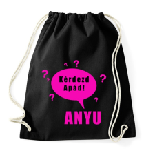 PRINTFASHION kérdezd apád - Sportzsák, Tornazsák - Fekete tornazsák