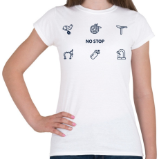 PRINTFASHION Kerékpár alkatrészek  - Női póló - Fehér