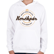 PRINTFASHION kerekpar-brown-orange - Gyerek kapucnis pulóver - Fehér gyerek pulóver, kardigán