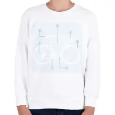 PRINTFASHION Kerékpár részei - Gyerek pulóver - Fehér gyerek pulóver, kardigán