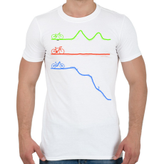 PRINTFASHION kerékpáros élet - Férfi póló - Fehér