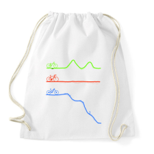 PRINTFASHION kerékpáros élet - Sportzsák, Tornazsák - Fehér tornazsák