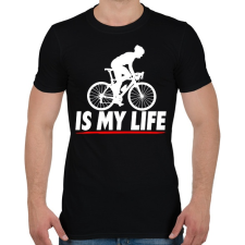 PRINTFASHION Kerékpáros póló - Férfi póló - Fekete férfi póló