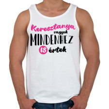 PRINTFASHION Keresztanya vagyok - fekete - Férfi atléta - Fehér atléta, trikó