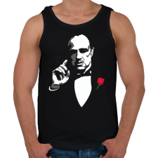 PRINTFASHION Keresztapa, The godfather - Férfi atléta - Fekete atléta, trikó