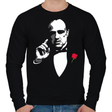 PRINTFASHION Keresztapa, The godfather - Férfi pulóver - Fekete férfi pulóver, kardigán