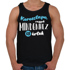 PRINTFASHION Keresztapa vagyok - fehér - Férfi atléta - Fekete