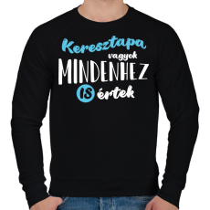 PRINTFASHION Keresztapa vagyok - fehér - Férfi pulóver - Fekete