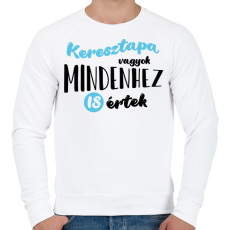 PRINTFASHION Keresztapa vagyok - fekete - Férfi pulóver - Fehér