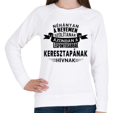 PRINTFASHION Keresztapának hívnak... - Női pulóver - Fehér női pulóver, kardigán