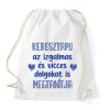 PRINTFASHION Keresztapu megtanítja - Sportzsák, Tornazsák - Fehér