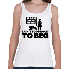 PRINTFASHION Kérlek, elmehetek pecázni...? - Női atléta - Fehér