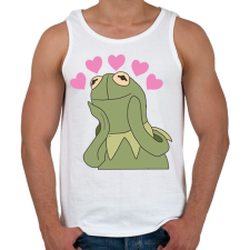 PRINTFASHION Kermit in love - Férfi atléta - Fehér atléta, trikó