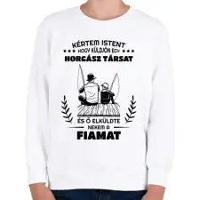 PRINTFASHION Kértem Istent - Gyerek pulóver - Fehér gyerek pulóver, kardigán