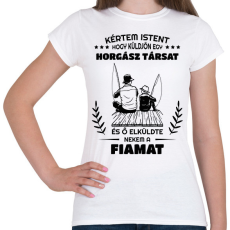 PRINTFASHION Kértem Istent - Női póló - Fehér