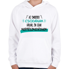 PRINTFASHION Kertészkedés - Gyerek kapucnis pulóver - Fehér