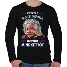 PRINTFASHION Kerüld mindkettőt! - Férfi hosszú ujjú póló - Fekete férfi póló