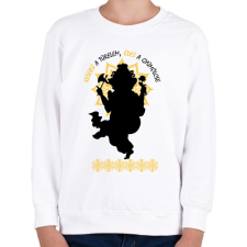 PRINTFASHION Keserű a türelem - Gyerek pulóver - Fehér gyerek pulóver, kardigán