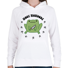 PRINTFASHION Késes béka - Női kapucnis pulóver - Fehér