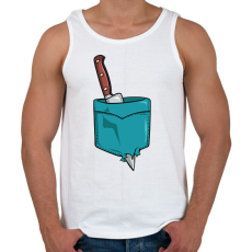 PRINTFASHION Késes zseb - Férfi atléta - Fehér