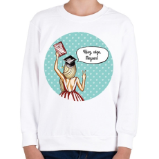 PRINTFASHION Kész, vége, megvan! - Gyerek pulóver - Fehér