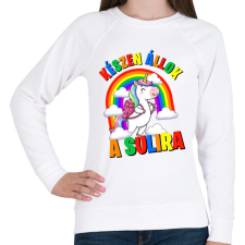 PRINTFASHION Készen állok a sulira - Női pulóver - Fehér női pulóver, kardigán