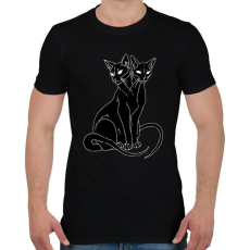 PRINTFASHION Két fejű cica - Férfi póló - Fekete