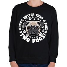 PRINTFASHION Két kutya jobb mint egy - Gyerek pulóver - Fekete gyerek pulóver, kardigán