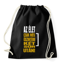 PRINTFASHION Két sör után - Sportzsák, Tornazsák - Fekete tornazsák