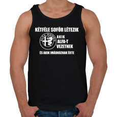 PRINTFASHION Kétféle Alfa Sofőr - Férfi atléta - Fekete