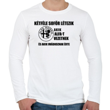 PRINTFASHION Kétféle Alfa Sofőr - Férfi hosszú ujjú póló - Fehér férfi póló