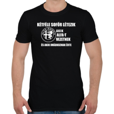 PRINTFASHION Kétféle Alfa Sofőr - Férfi póló - Fekete