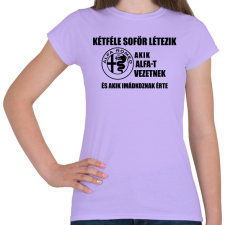 PRINTFASHION Kétféle Alfa Sofőr - Női póló - Viola női póló
