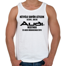 PRINTFASHION Kétféle Audi Sofőr - Férfi atléta - Fehér