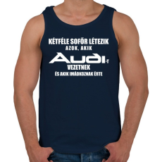 PRINTFASHION Kétféle Audi Sofőr - Férfi atléta - Sötétkék