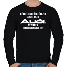 PRINTFASHION Kétféle Audi Sofőr - Férfi pulóver - Fekete férfi pulóver, kardigán