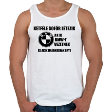 PRINTFASHION Kétféle Bmw Sofőr - Férfi atléta - Fehér