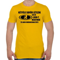 PRINTFASHION Kétféle sofőr: Lada - Férfi póló - Sárga