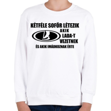PRINTFASHION Kétféle sofőr: Lada - Gyerek pulóver - Fehér gyerek pulóver, kardigán