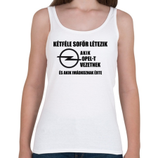 PRINTFASHION ketfele sofor opel - Női atléta - Fehér női trikó