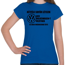 PRINTFASHION Kétféle VW Sofőr - Női póló - Királykék női póló