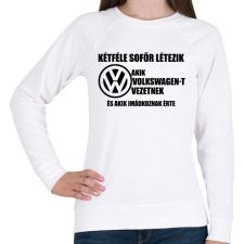 PRINTFASHION Kétféle VW Sofőr - Női pulóver - Fehér női pulóver, kardigán