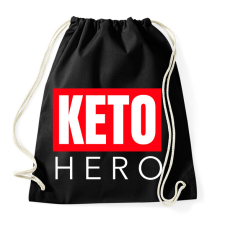 PRINTFASHION KETO HERO - Sportzsák, Tornazsák - Fekete tornazsák