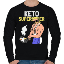 PRINTFASHION KETO SUPERPOWER - Férfi pulóver - Fekete férfi pulóver, kardigán